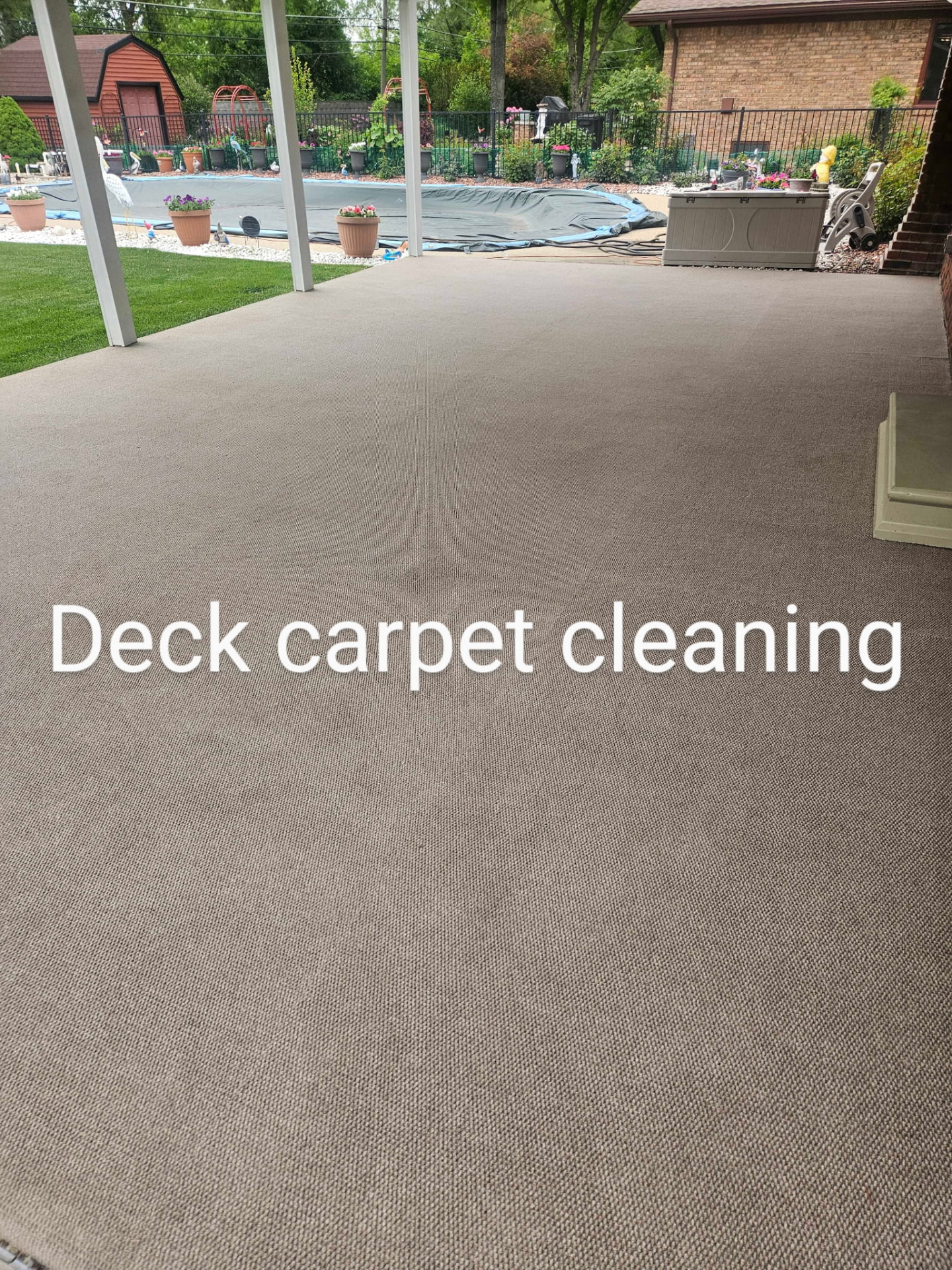 Deck carpet cleaning