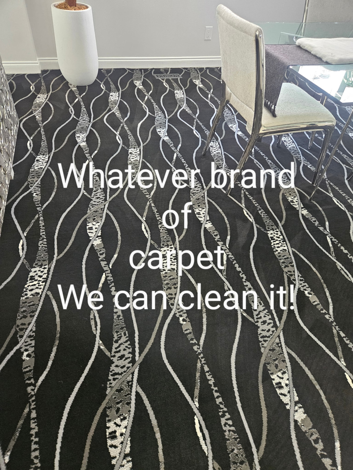 Patterned carpet cleaning